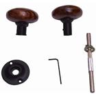 00a00hah03 Porcelain Knobs Rim Lock Set Swirl Brown Color 820103289061