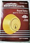 039208964500 Hampton Products Mountain Security Polished Brass Keyed Entry Deadbolt Double
