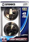 039208977111 Brinks Deadbolt High Security Antique Brass Finish Adjustable