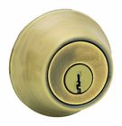 042049156683 Kwikset Double Cylinder Deadbolt In Antique Brass