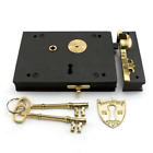 248259 Signature Hardware Cast Iron Carpenters Rim Lock Set Black With