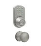 303940505957 Milocks Satin Nickle Keyless Entry Deadbolt Door Knob