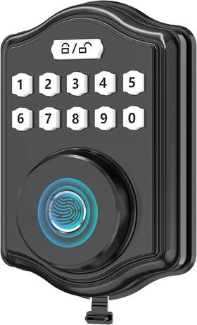 52hz 692760408761 Fingerprint Door Lock Keyless Entry With Code Voice Guidance To