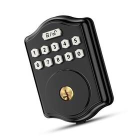 52hz 710946311190 Keyless Entry Door Lock With Code Electronic Keypad Deadbolt 2 Keys Sm