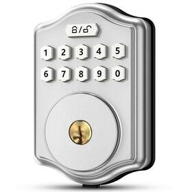 52hz 710946311206 Keyless Entry Door Lock With Code Electronic Keypad Deadbolt 2 Keys Smar