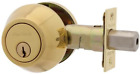 6003 Maxgrade Single Cylinder Deadbolt Bright Brass 043136611108