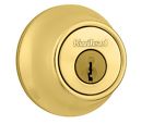 665 3 Kwikset Double Cylinder Deadbolt Polished Brass 042049090789