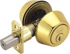 741405 Design House Double Cylinder Deadbolt Universal Latch Polished 044321741402