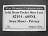 82191-605nl Von Morris Nib Bryn Mawr Privacy Solid Brass Pocket Door