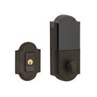 8252.b.412 Baldwin Hardware Evolved Arched Bluetooth Deadbolt Distressed Venetian Bronze