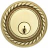 8464-us3 8464us3 Emtek Polished Brass Rope Style Single Cylinder Deadbolt