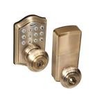 8732101 Honeywell Electronic Entry Knob Door Lock Antique Brass