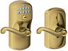 908588 Door Lock Electronic Keypad Antique Brass Keyless Flair 7031108908588