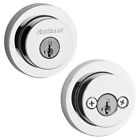91590-007 Kwikset Double Cylinder Deadbolt Milan Round Technology Chrome 883351496544