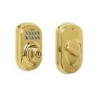 220897 955946 Schlage Plymouth Bright Brass Keypad Deadbolt Be365 Ply 505 605 Id