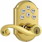 99110-004 Kwikset Smartcode Electronic Keypad Lock Lido Lever Smartkey Polished Brass