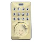 994400416 New Polished Brass Electronic Number Keypad Deadbolt Lock With Remote