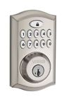 9ged18000-002 Weiser Zwave Button Deadbolt Satin Nickel