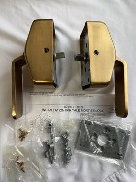 6740 Abh Push/pull Latch Yale Mortise Lock Bright Brass New