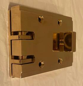 1912-us3nl Accurate Accuratelh 1912.pb Urban Deadbolt - Polished Brass Nib 4 1/2 Inch W X 3 3/8 H Set Of