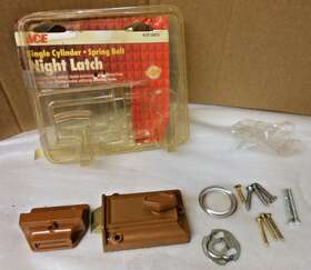 52873 Ace Hardware Night Latch/screws For Inside Operation Only New 3 1/2 Inch X 2