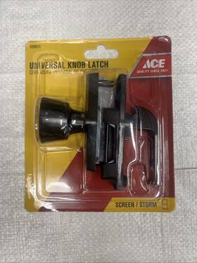 5299177 Ace New Universal Knob Latch Set Screen Storm Door Black #5299177