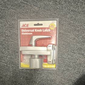5299185 Ace Universal Knob Latch Aluminum Silver 1.25 Inch /3 Cross Bore Mpn