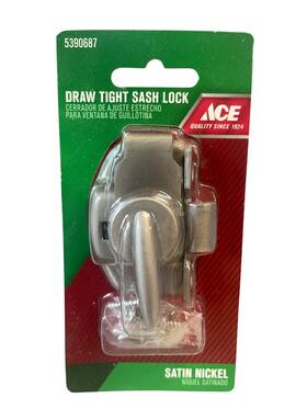 5390687 Ace Draw Tight Sash Lock Satin Nickel Window Security Latch