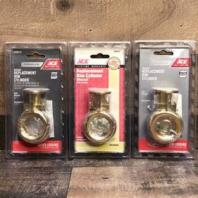 5405212 Ace Replacement Rim Cylinder Lock And 2 Keys Diecast Kw1 Keyway Lot Of 3
