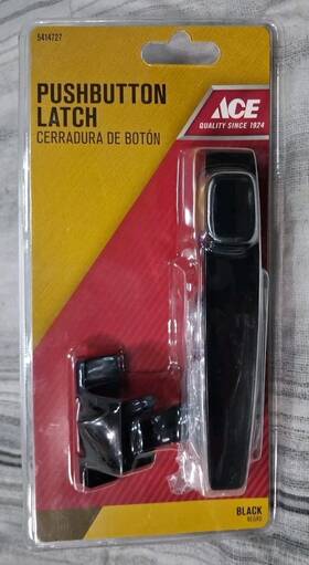 5414727 Ace Pushbutton Latch Handle Set Screen Storm Door Black New Sealed