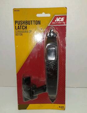 5437520 Ace Pushbutton Latch Handle Set Screen/storm Door Colonial Black #5437520