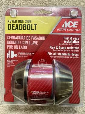 5490602 Ace Deadbolt Keyed One Side Brian S Color Sealed Package