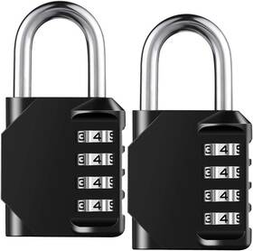 Aihytu 725732643942 Combination Lock Resettable 4 Digit Padlock With 3.15 Inch Black