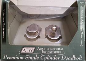 805nc Aiw 704780172673 Architectural Ironworks Premium Single Cylinder Deadbolt Solid Brass