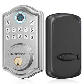 Akagear 850062274075 Keyless Entry Door Lock For Front - Smart With Fingerp