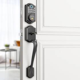 Akagear 850062274129 Keyless Entry Door Lock With Handle Set- Fingerprint Elect