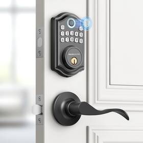 Akagear 850062274136 Keyless Entry Door Lock With Handle - 2 Lever Handles Fingerprint