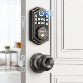 Akagear 850062274198 Keyless Entry Door Lock With Handle Fingerprint Electronic Keypad