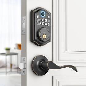 Ds10 Akagear 850062274501 Keyless Entry Door Lock With 2 Lever Handle Fingerprint Keypad Code