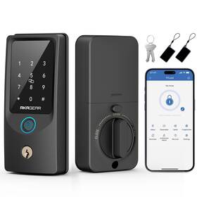 Akagear 850062274525 T02 Fingerprint Keyless Entry Door Lock Built In Wifi Smart Front