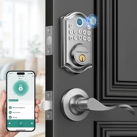 Ds10 Akagear 850062274549 Pro Keyless Entry Door Lock With Handle - 2 Lever Handles Bluetooth App
