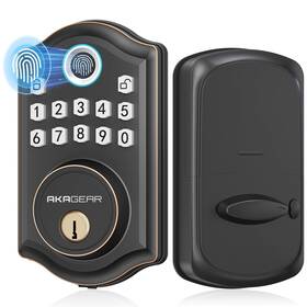 Ds10 Akagear 860011770749 Fingerprint Door Lock - Keyless Entry Electronic Keyp