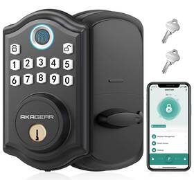 Akagear 860011770763 Keyless Entry Door Lock With App Control - Fingerprint Deadbolt