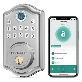 Akagear 860011770787 Keyless Entry Door Lock With App Control - Fingerprint Deadbolt El