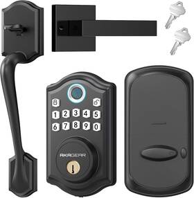 Akageards10 Akagear Ds10 Keyless Entry Door Lock With Handle Set Fingerprint Deadbolt