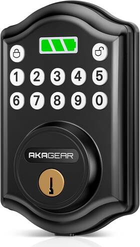 B0dcg6sxp7  Akagear Keyless Entry Door Lock With Keypad Smart Deadbolt For Front 2 Ke