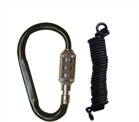 Albedel 616859119475 Zine-alloy Black Lock Carabiners Resettable 3 Dial Digit Combination
