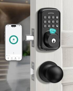 Alimavor 717979223643 Keyless Entry Door Lock With Handle Set Smart Fingerprint 5