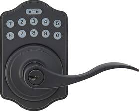Amazon Basics 705353799402 Electronic Keypad Keyless Entry Deadbolt Lock Set Matte Black