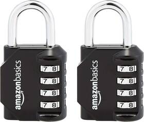 Ab-pl111 Amazon Basics 4-digit Combination Lock Black 2-pack